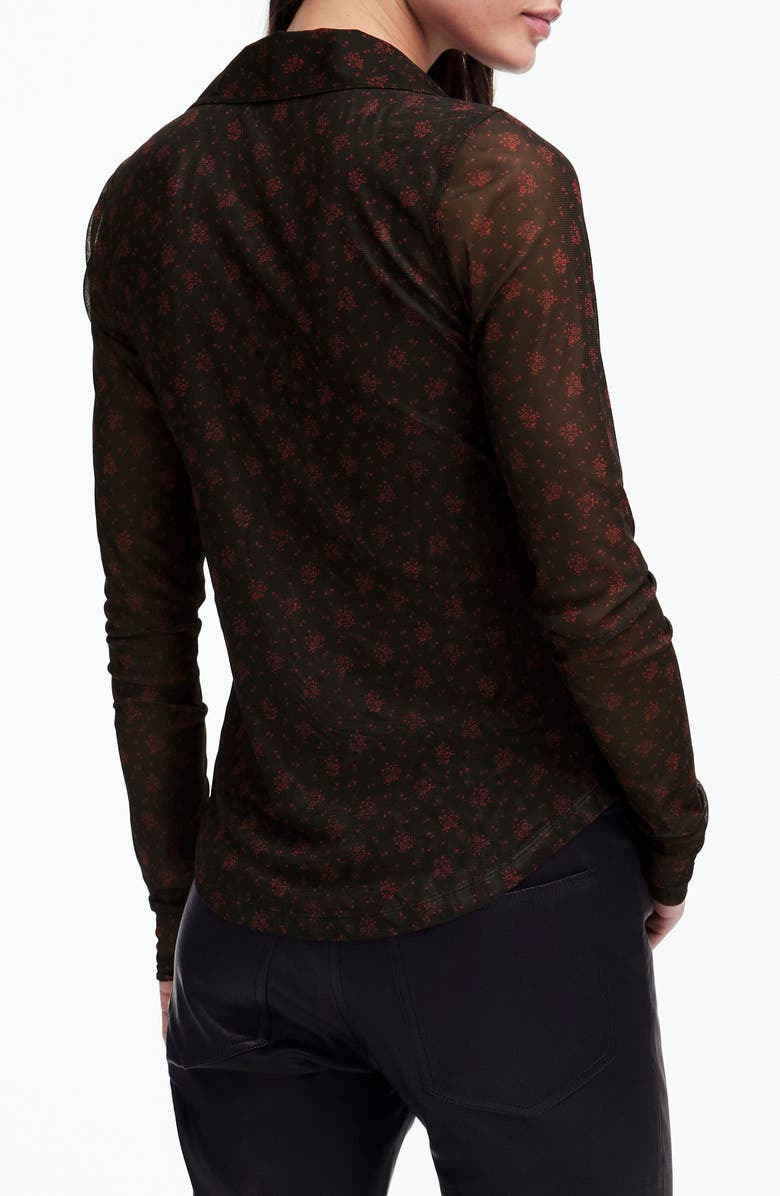 Madewell Long Sleeve Mesh Button-Up Top, Alternate, color, 