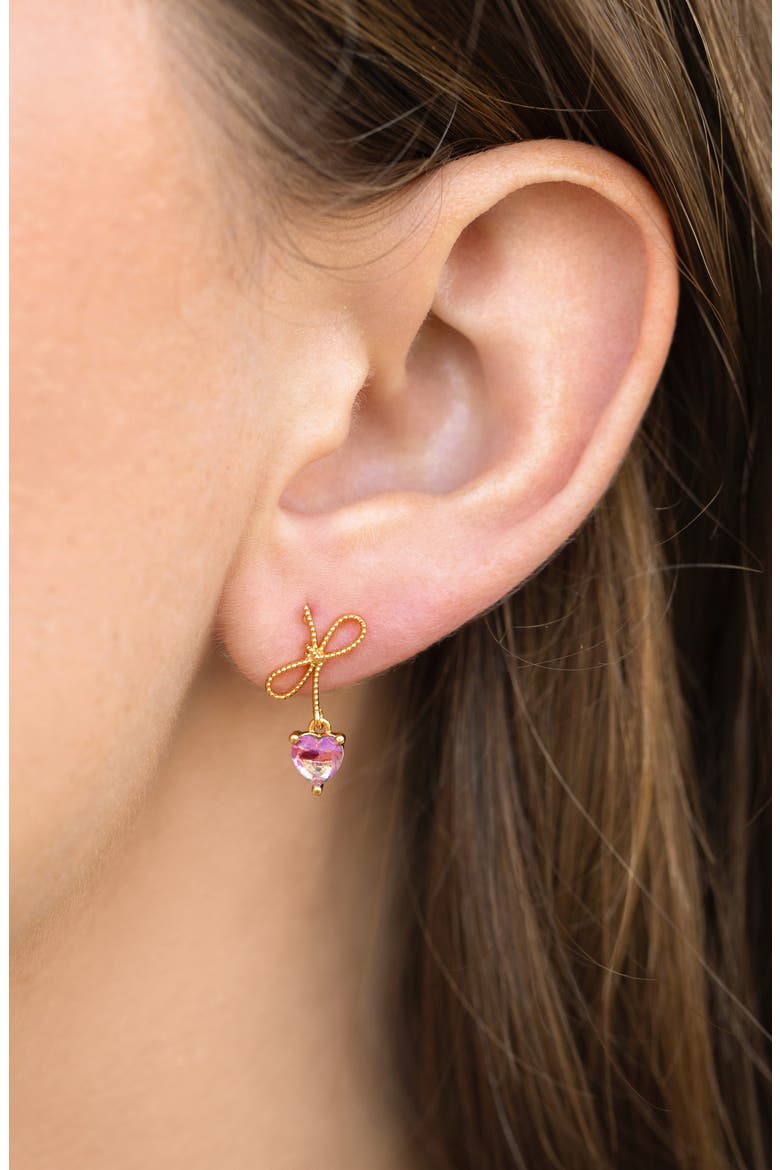 Heartstrings Drop Earrings, Alternate, color, GOLD