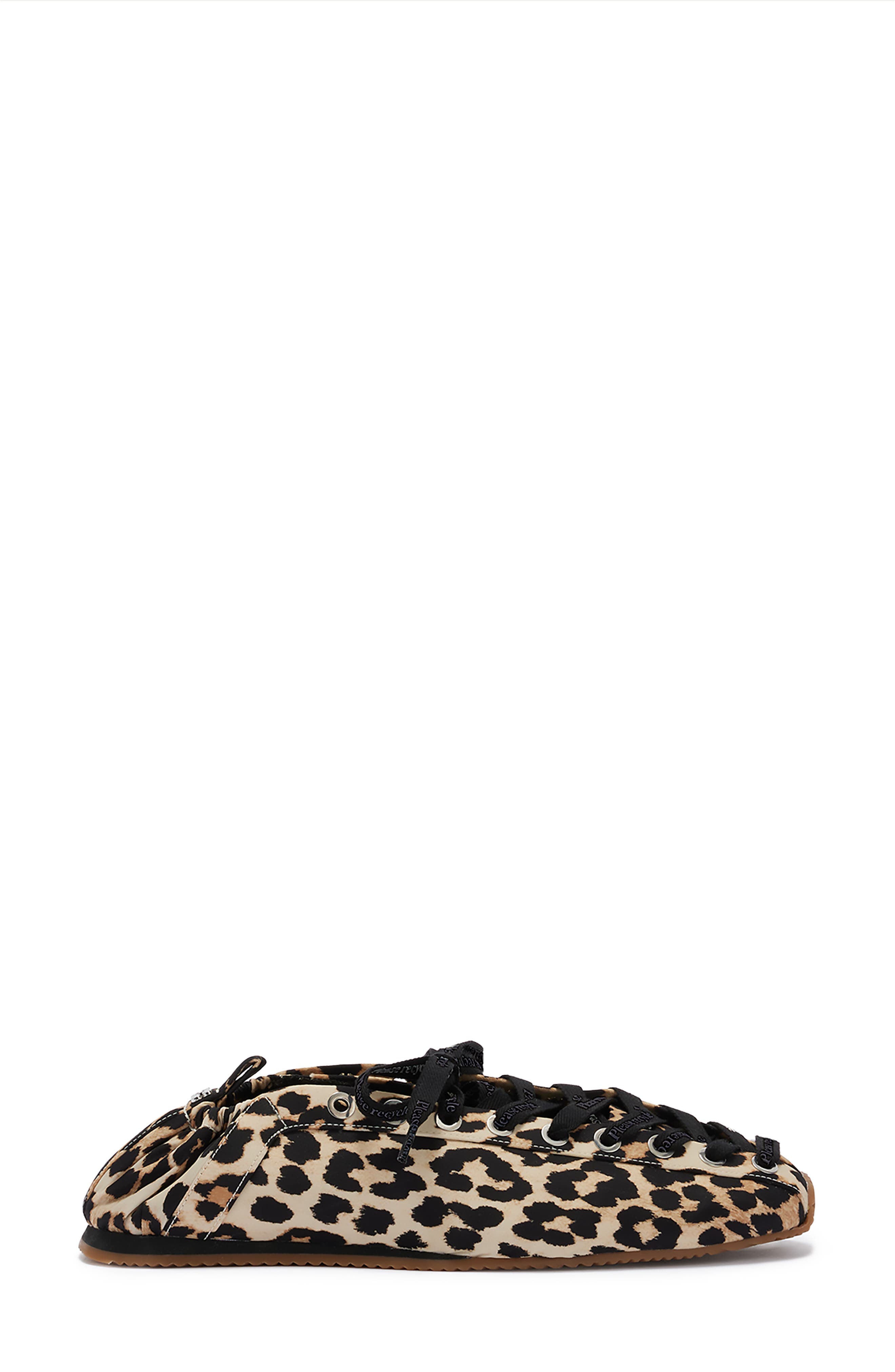 Lace-Up Ballet Flat, Alternate, color, LEOPARD