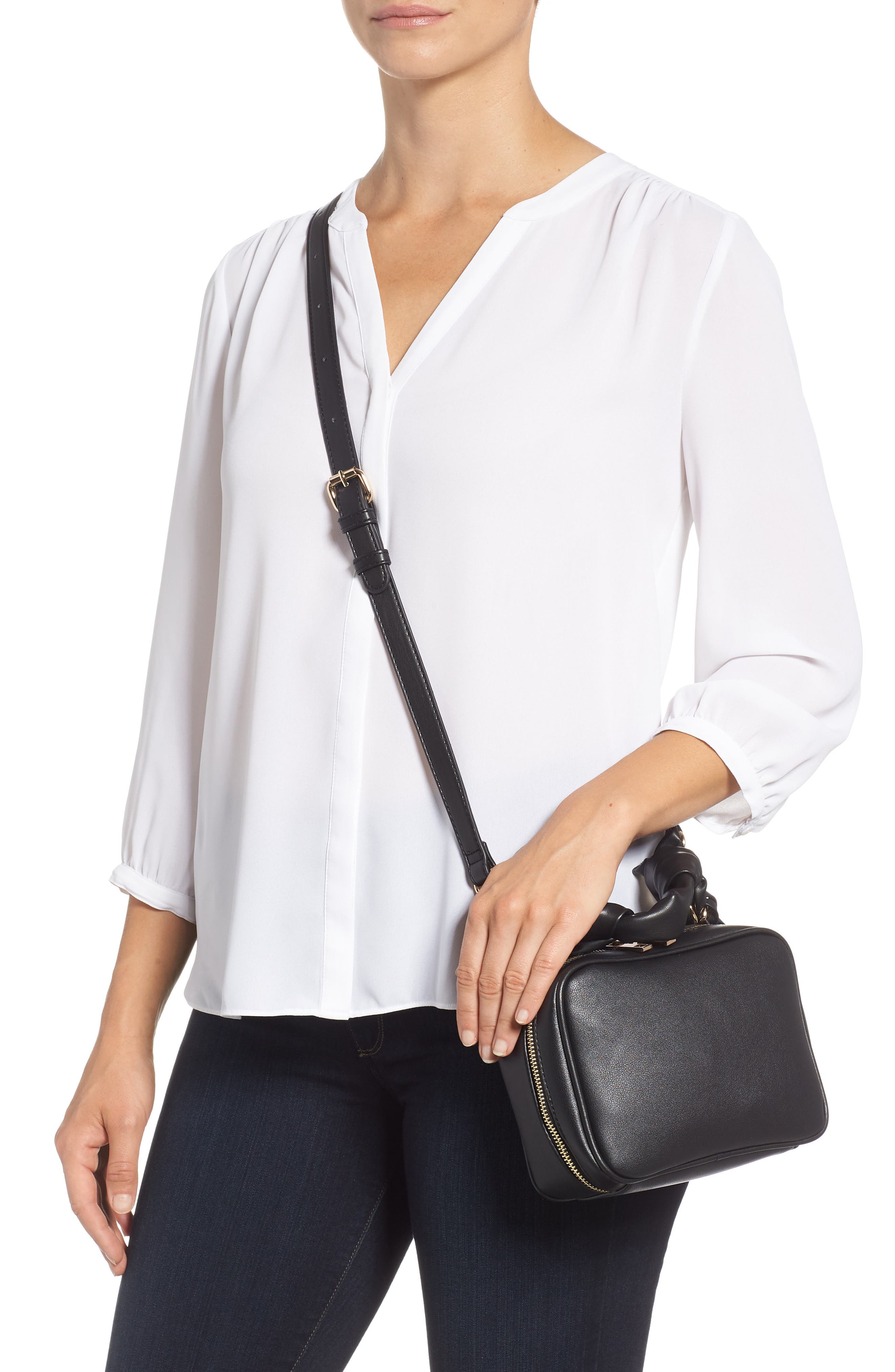 Sole Society Douga Faux Leather Crossbody Camera Bag, Alternate, color, 