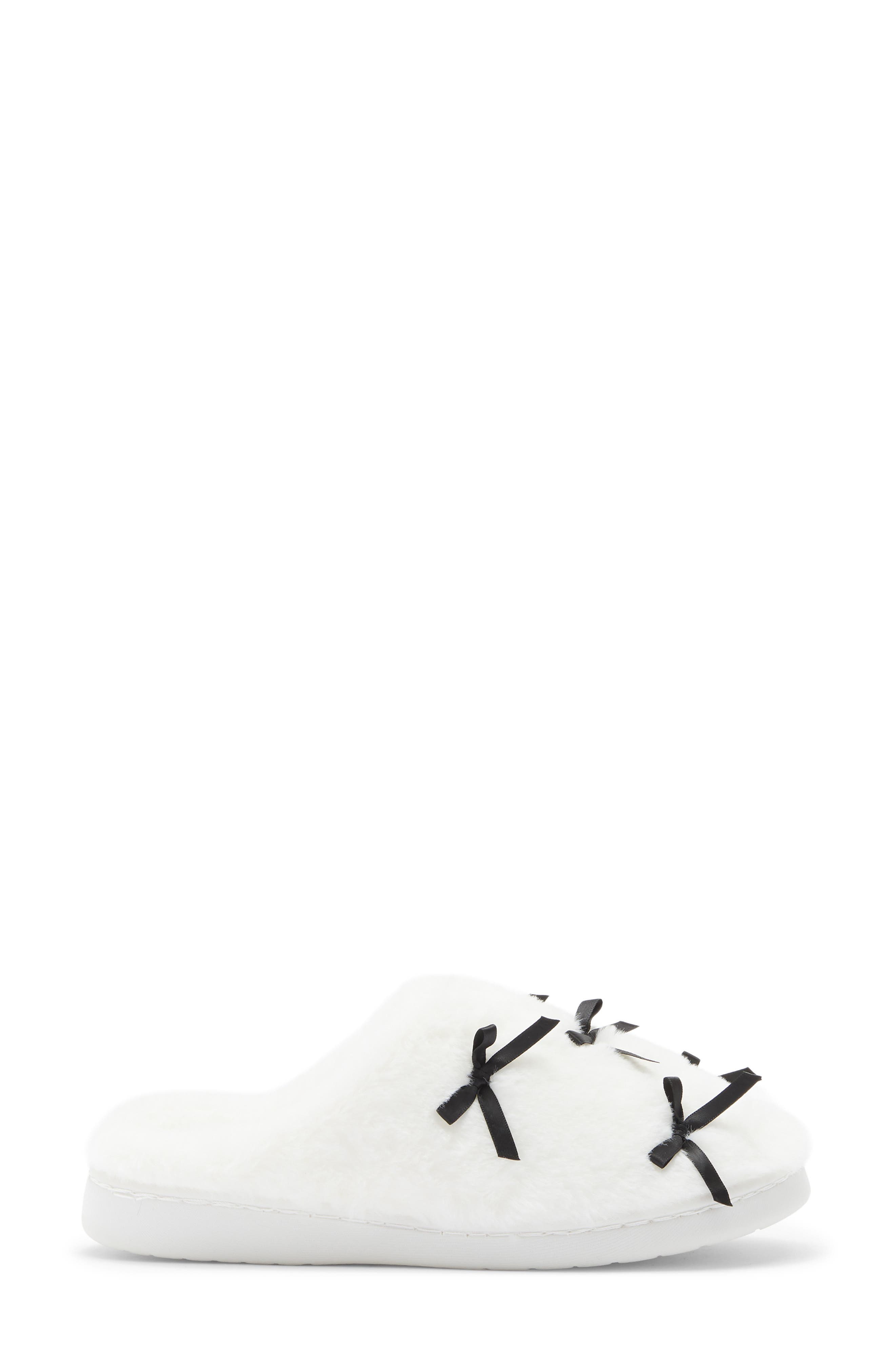 MIA Cozi Slipper, Alternate, color, White/ Black Mini Bows