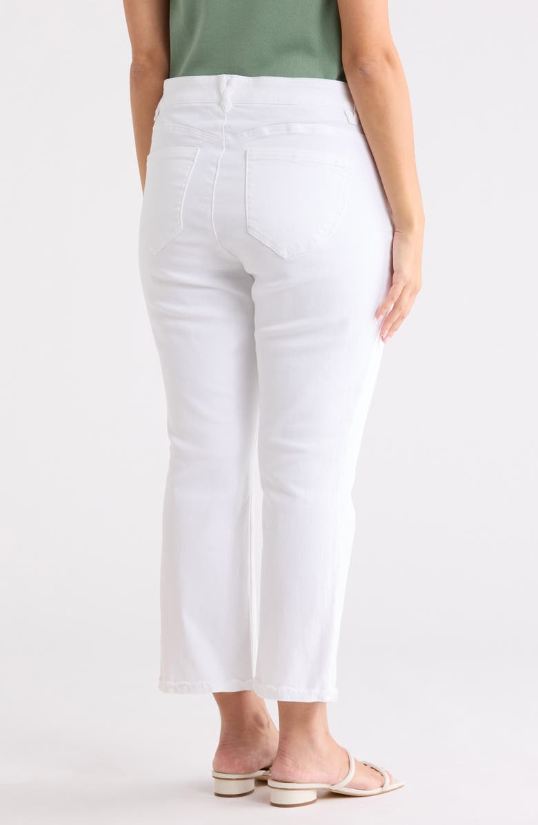 Democracy Scalloped Crop Flare Jeans, Alternate, color, Optic White
