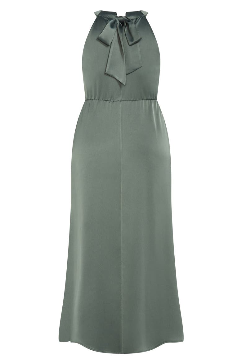 Celina Pleated Sleeveless Maxi Dress, Alternate, color, SAGE