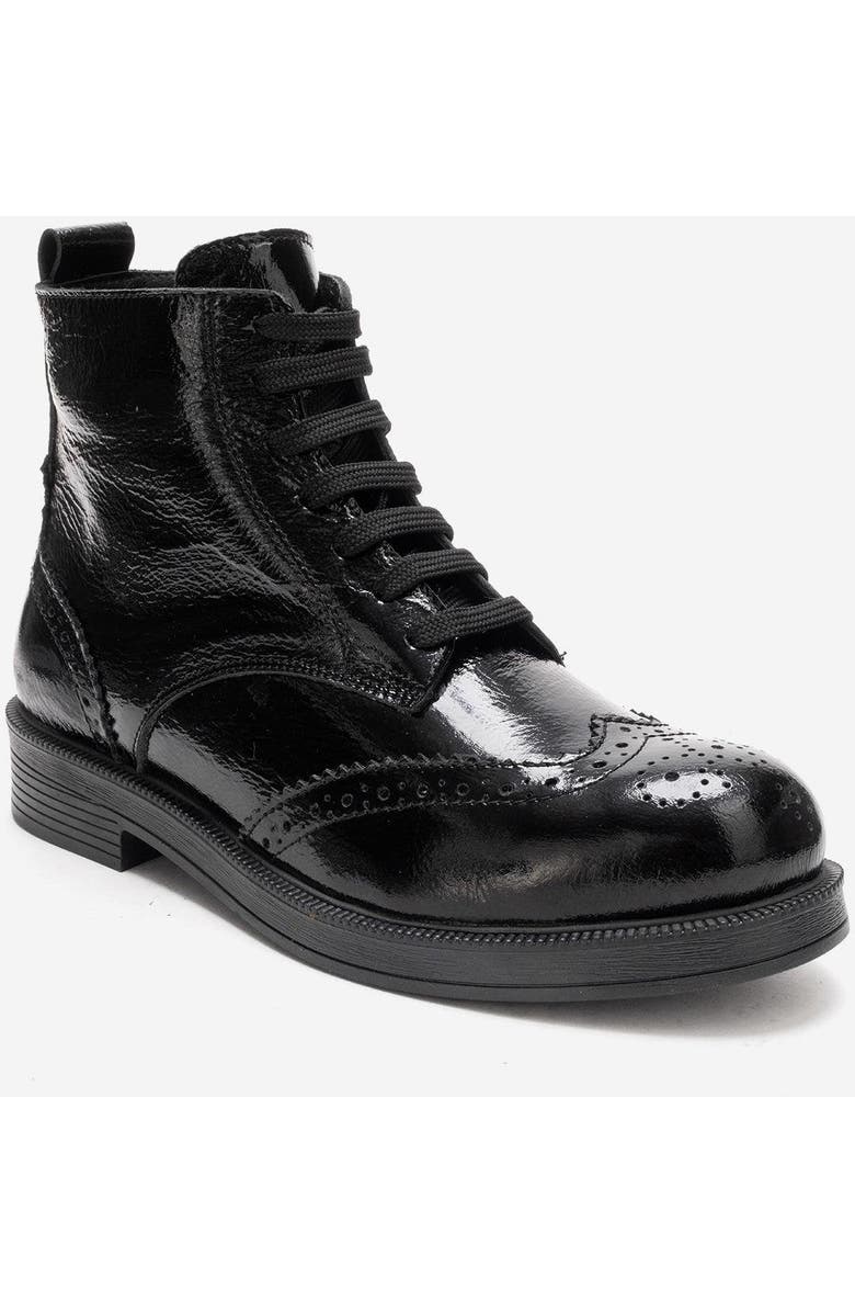 Forever & Always Shoes Nelvy Leather Boot, Alternate, color, Black Patent