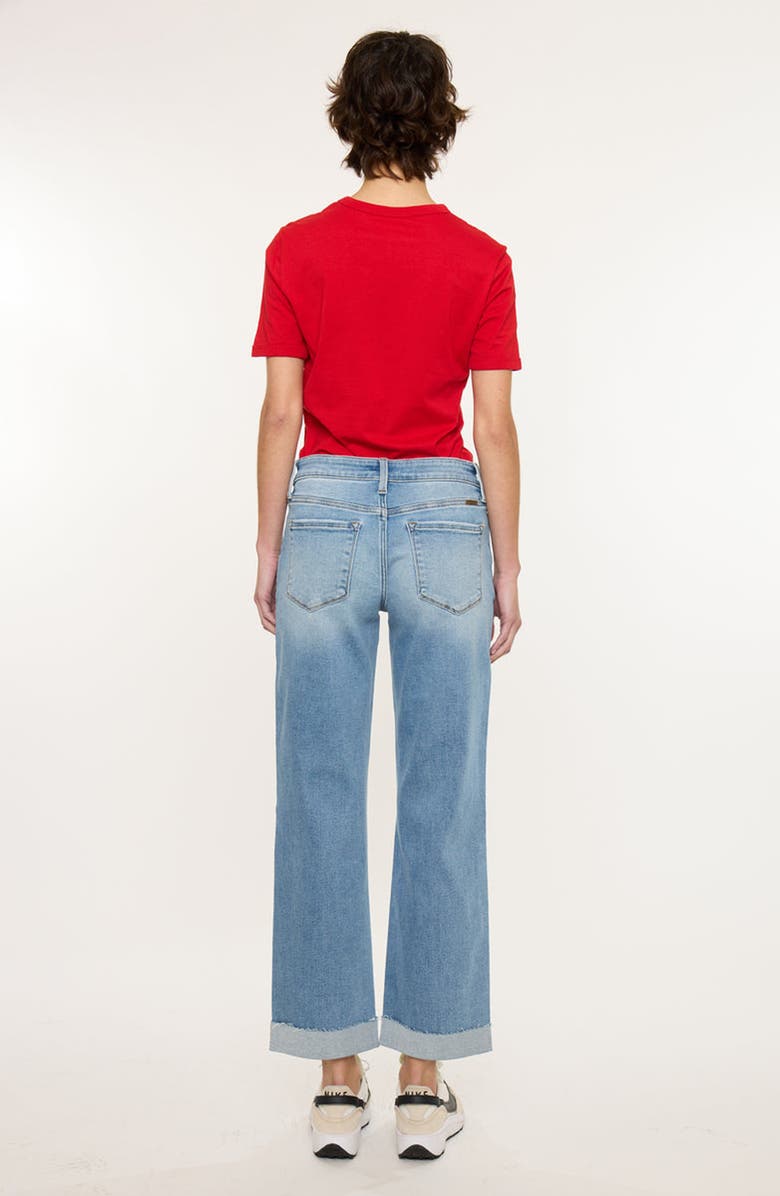 KanCan Rocio Essentials Mid Rise Crop Straight Jeans, Alternate, color, Medium Wash