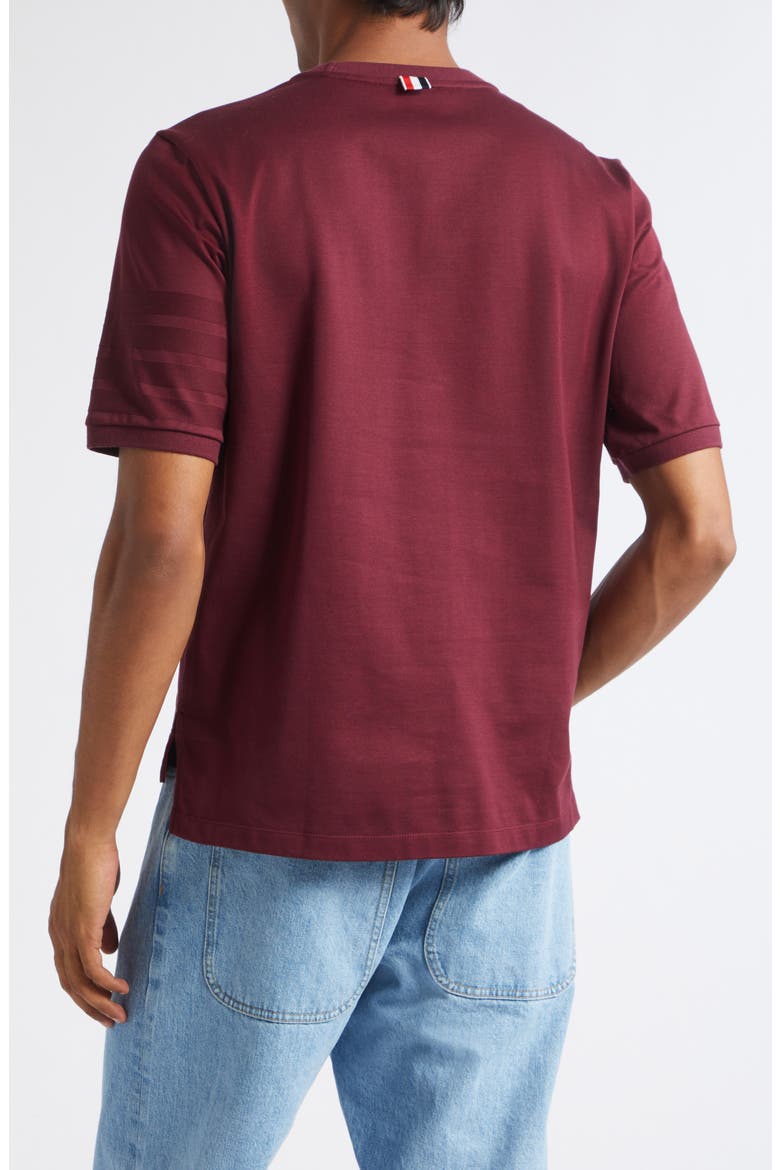 4-Bar Cotton T-Shirt, Alternate, color, BURGUNDY