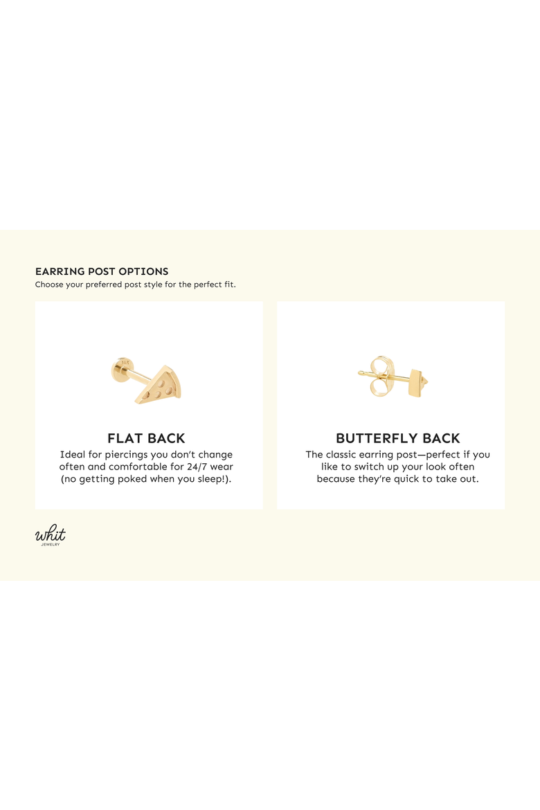 14K Yellow Gold Martini Stud, Alternate, color, Gold - Flat Black