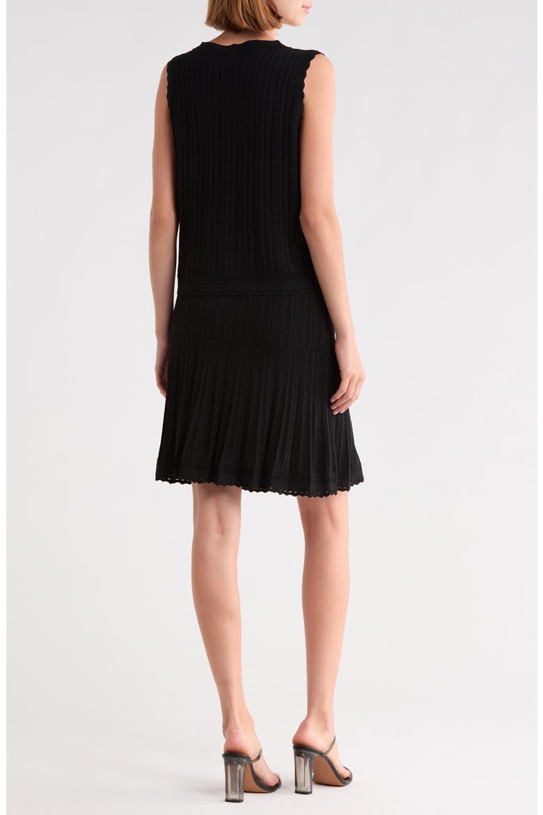 Sleeveless Cropped Cardigan and Skirt Set, Alternate, color, BLACK