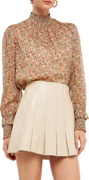 Endless Rose Floral Stripe Long Sleeve Chiffon Blouse