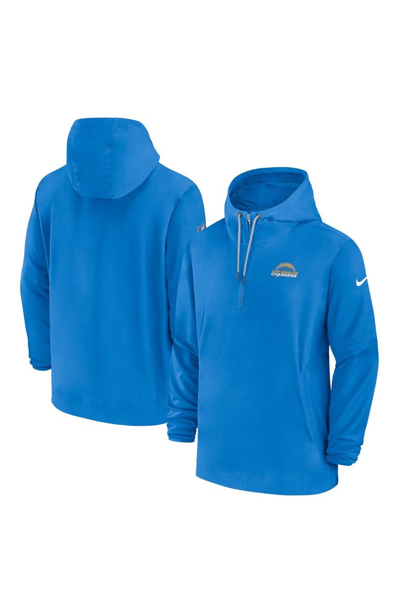 Nike Men's Nike Powder Blue Los Angeles Chargers Sideline Half-Zip Hoodie, Alternate, color, 
