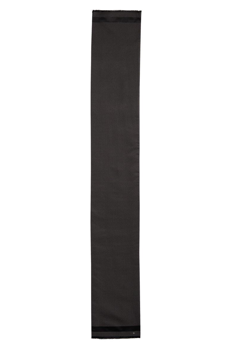 Jacquard Dash Mulberry Silk Scarf, Alternate, color, 1N001 BLACK