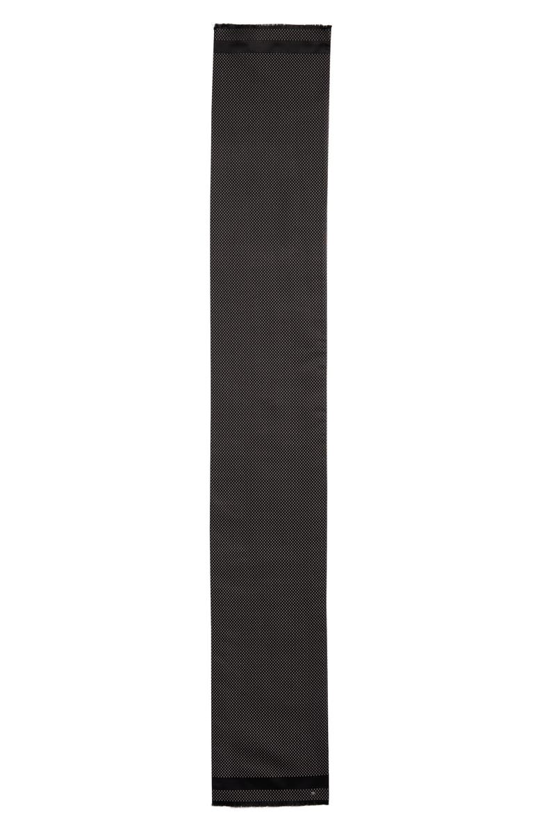 TOM FORD Jacquard Dash Mulberry Silk Scarf, Alternate, color, 1N001 Black