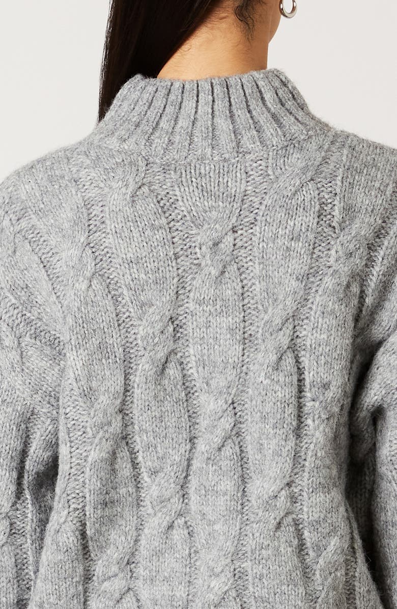 Nia Fiji Turtleneck Sweater, Alternate, color, Heather Grey