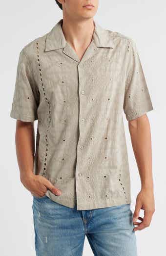 NN07 Julio 5392 Eyelet Embroidered Camp Shirt