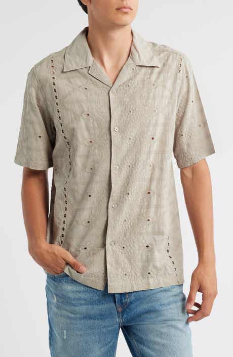 NN07 Julio 5392 Eyelet Embroidered Camp Shirt