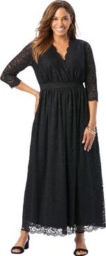 Jessica London Stretch Lace Maxi Dress