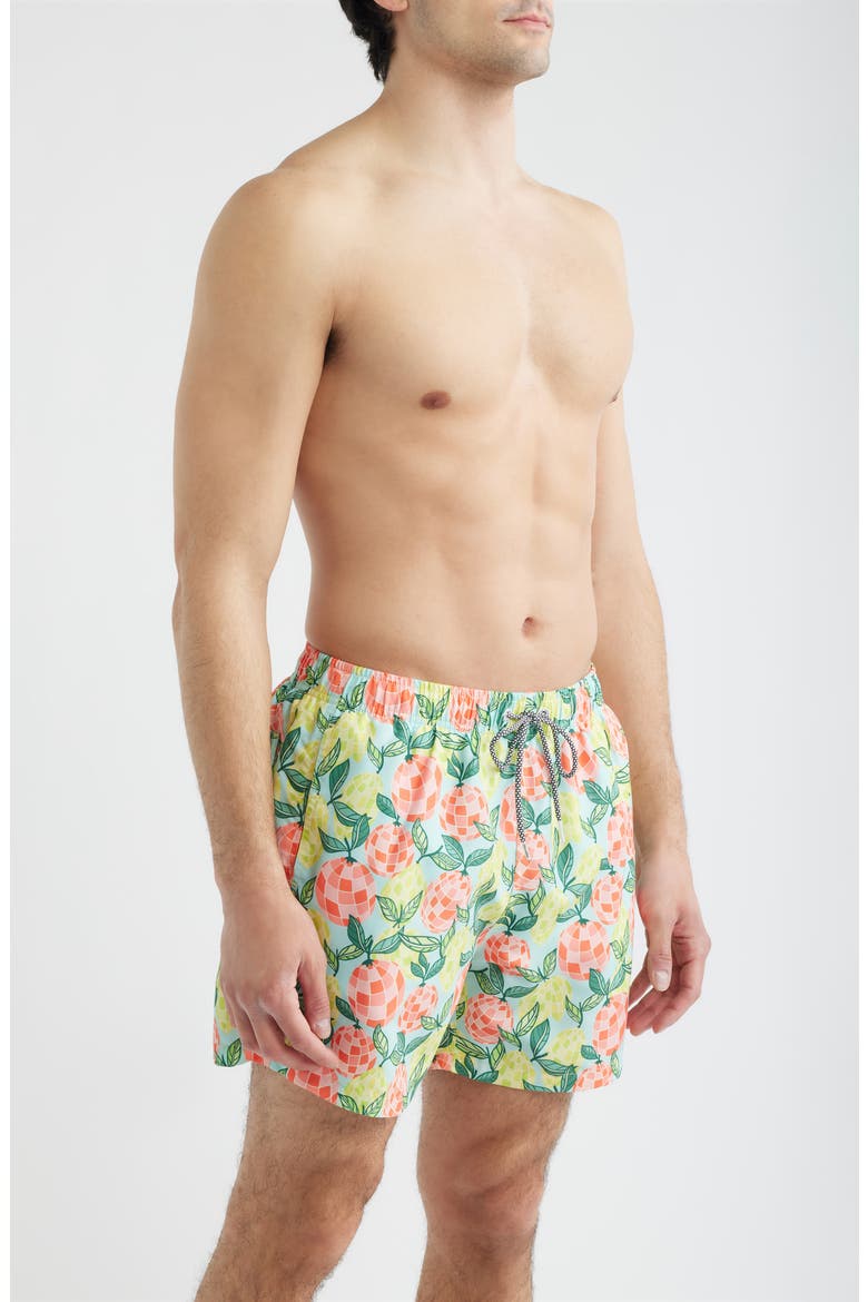 Citrus Disco Print Swim Trunks, Alternate, color, MULTI
