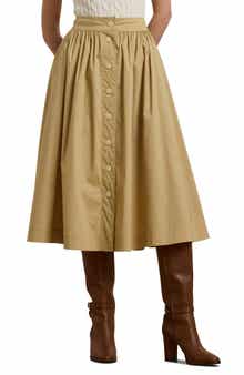 Lauren Ralph Lauren Cotton Blend Skirt