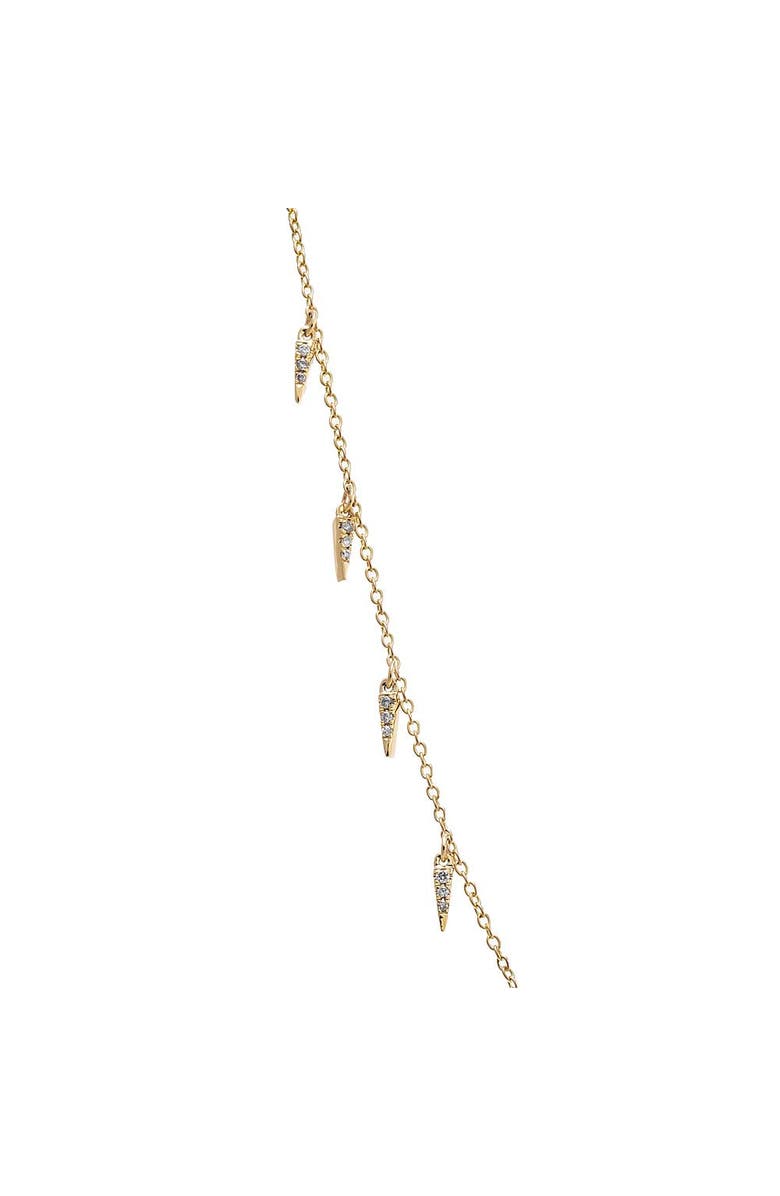 BY ADINA EDEN Diamond Pave Spike Dangling Charm Necklace 14K, Alternate, color, 