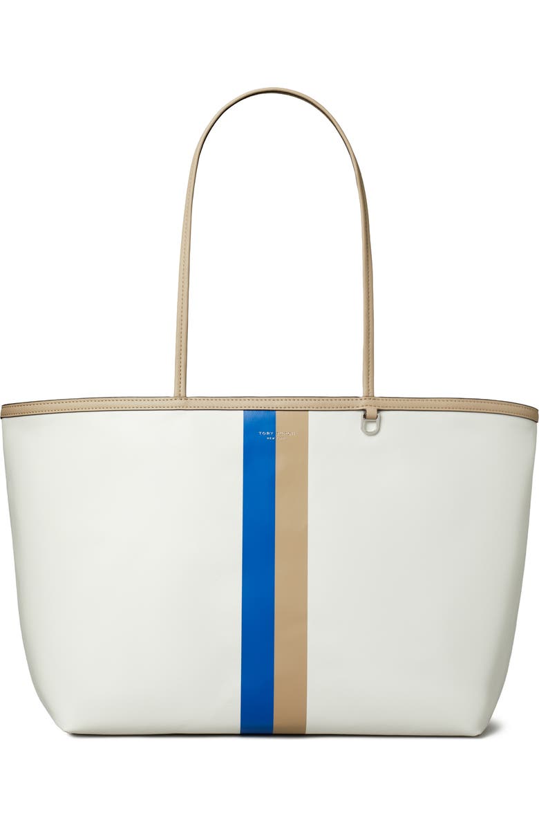 Tory Burch The Racer Tote, Main, color, Bianco