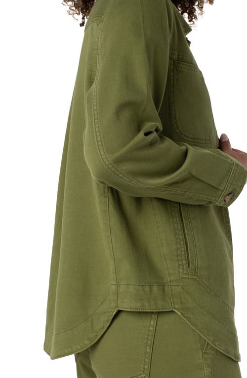 Shop Liverpool Los Angeles Denim Shirt Jacket In Hemlock