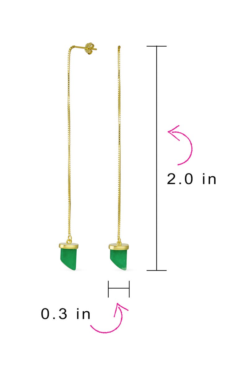 BLING JEWELRY Jade Tooth Drop Earrings, Alternate, color, 