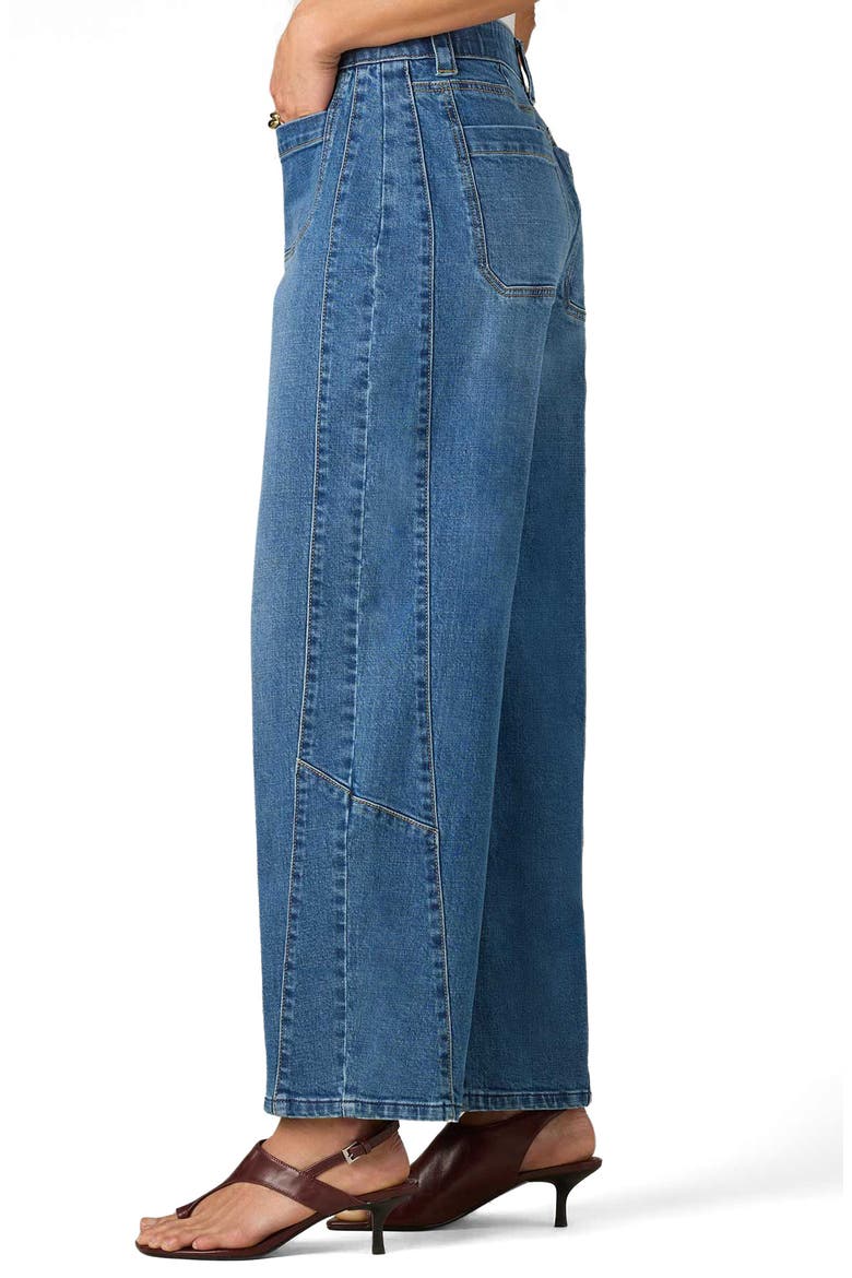 Skyrise Relaxed Barrel Leg Jeans, Alternate, color, MID BLUE