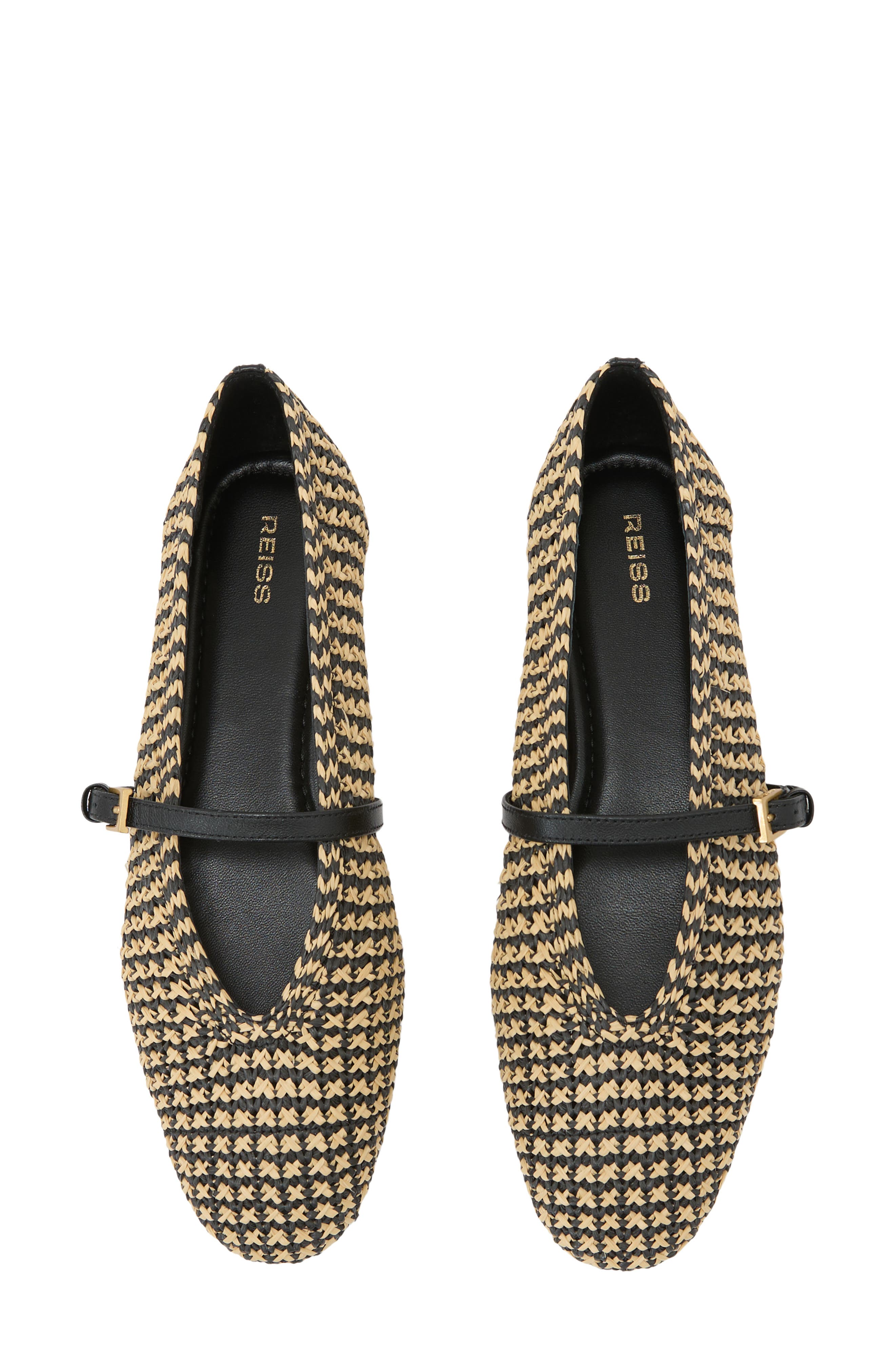 Davina Mary Jane Flat, Alternate, color, NATURAL/ BLACK
