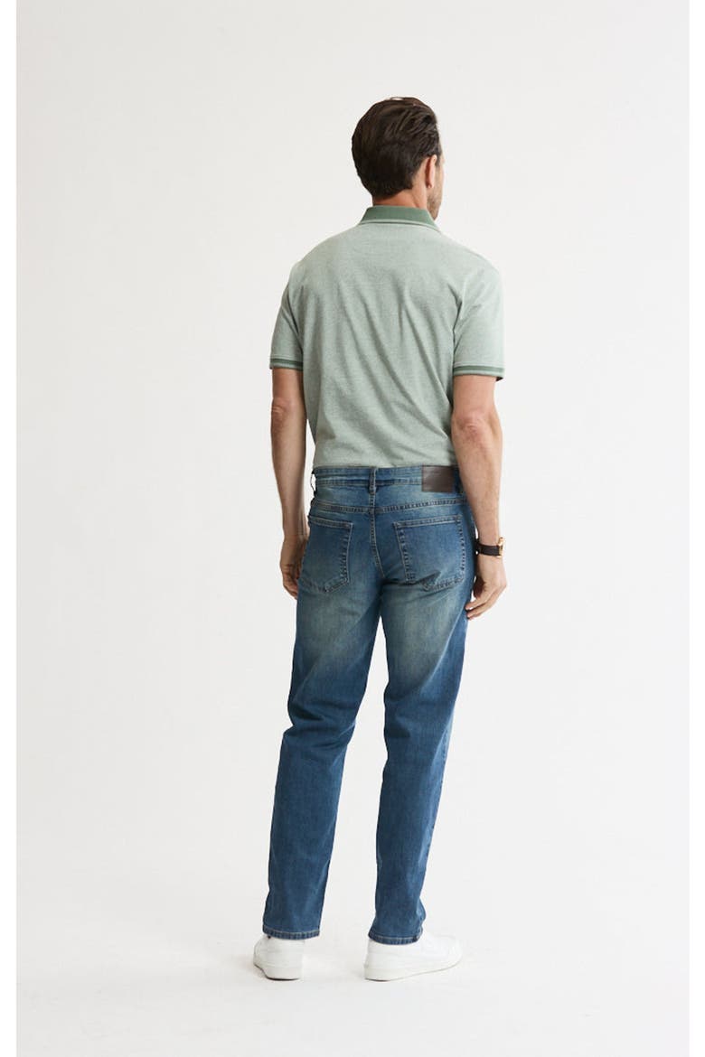 Relaxed Straight Fit 5-Pocket Denim Pants, Alternate, color, Bangkok