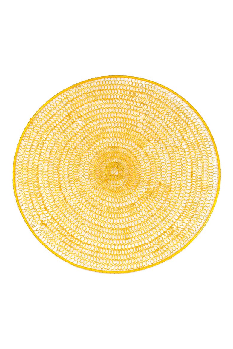 Sunlace Spiral Metal Placemat, Main, color, GOLD