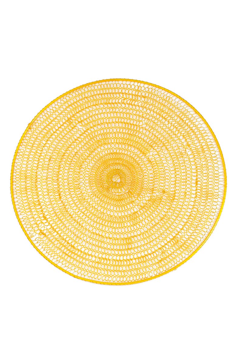 Tiramisu Sunlace Spiral Metal Placemat, Main, color, Gold