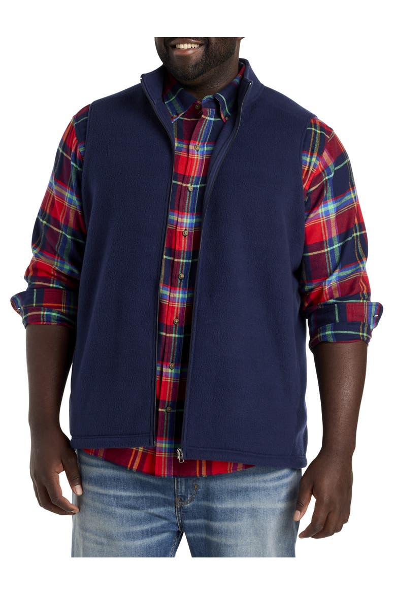 Polar Fleece Vest, Main, color, NAVY