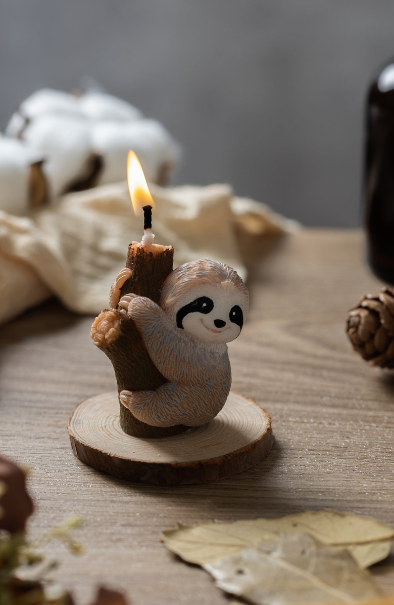 Southlake gifts Baby Sloth Candle, Alternate, color, Beige