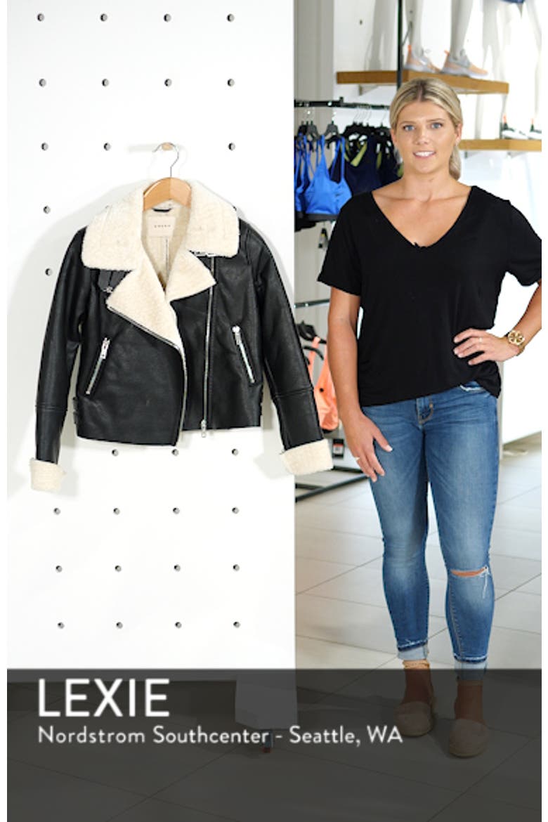 Moto Jacket with Faux Shearling Lining video