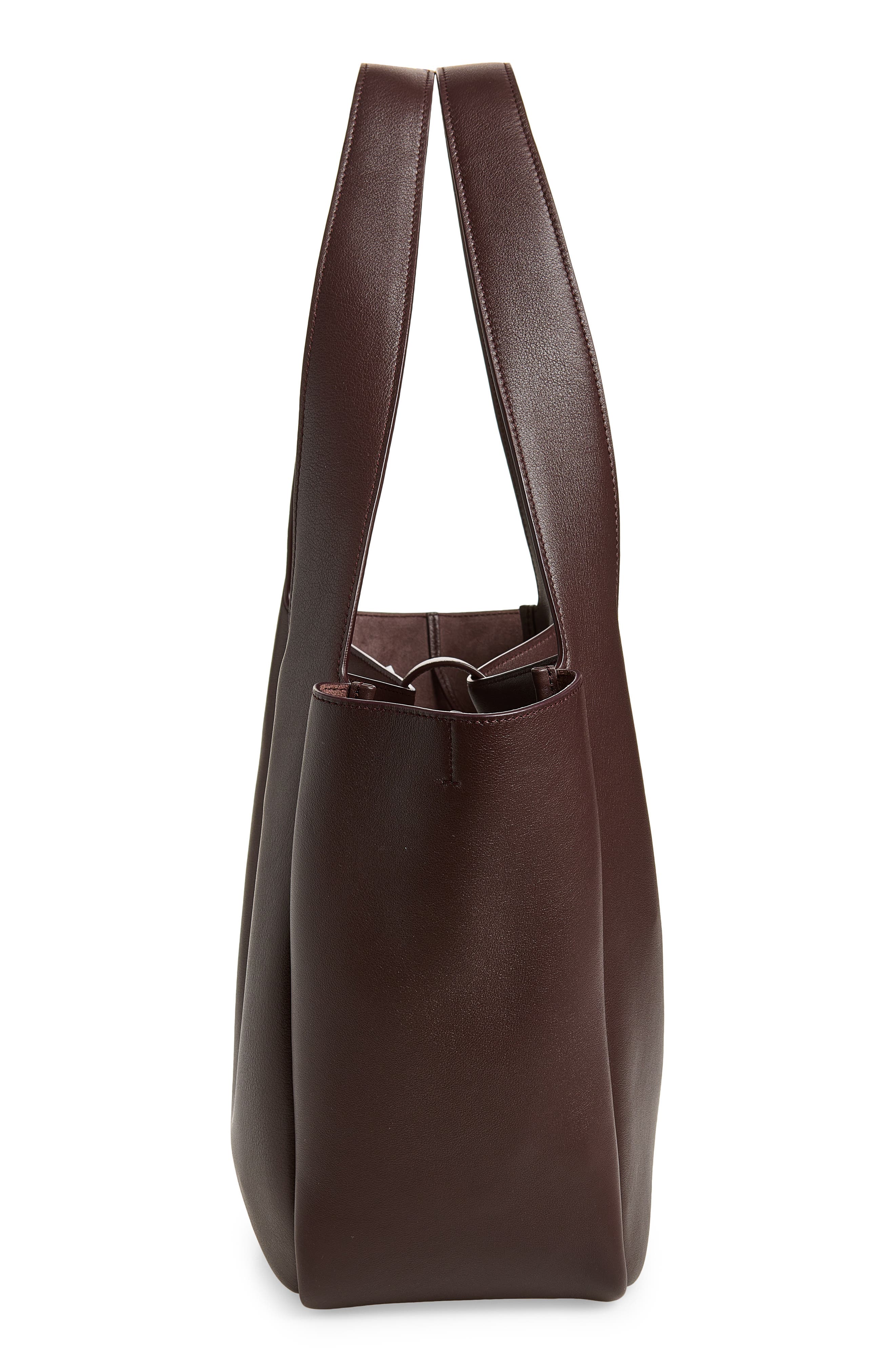 Small Le 5 À 7 Bea Leather Tote, Alternate, color, RAISIN