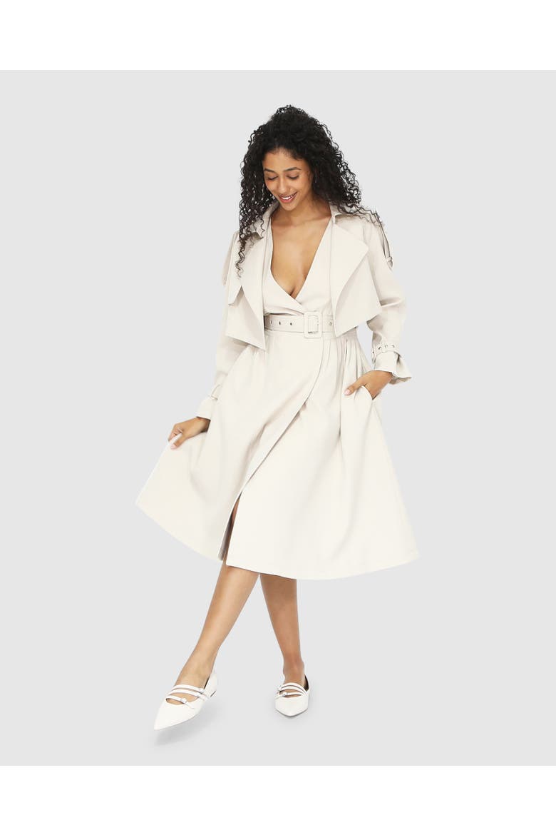 Miss Independence Midi Dress, Alternate, color, Sand