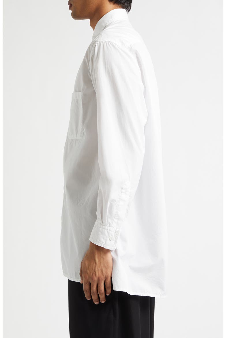 Big Standard Chainstitch Cotton Broadcloth Button-Up Shirt, Alternate, color, WHITE