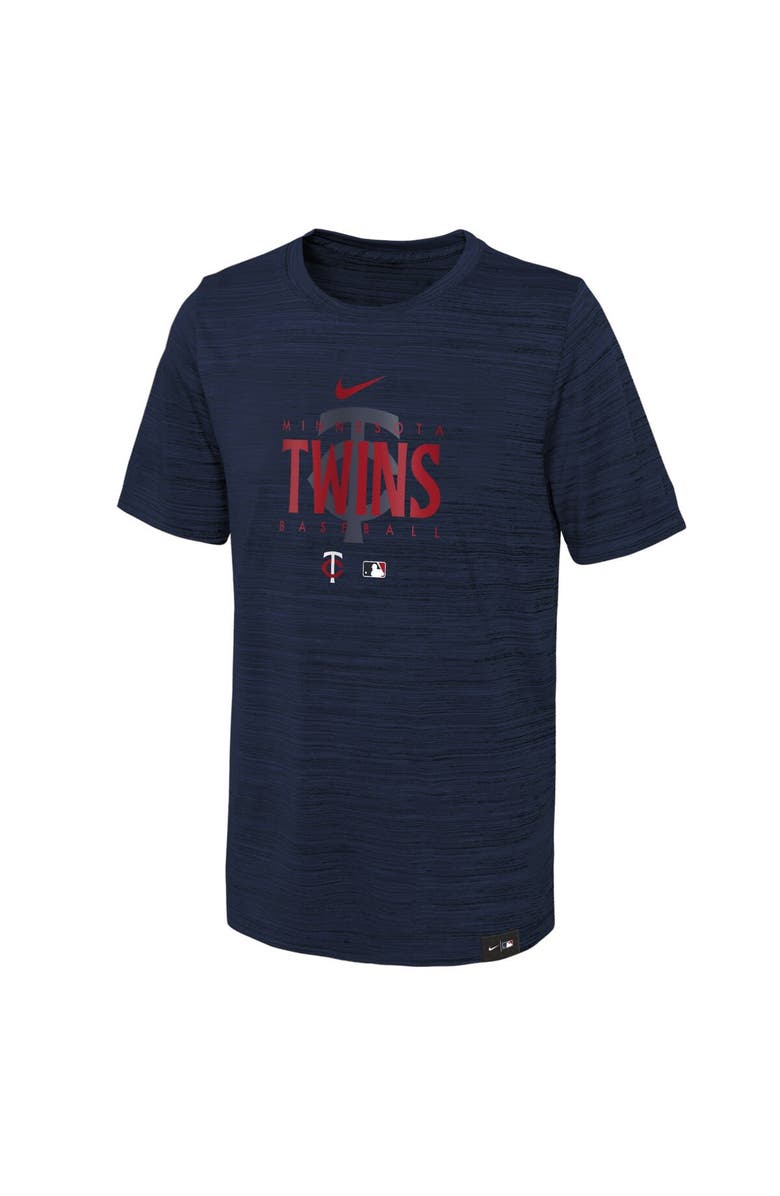 Nike Youth Nike Navy Minnesota Twins Authentic Collection Velocity Practice Performance T-Shirt, Alternate, color, 