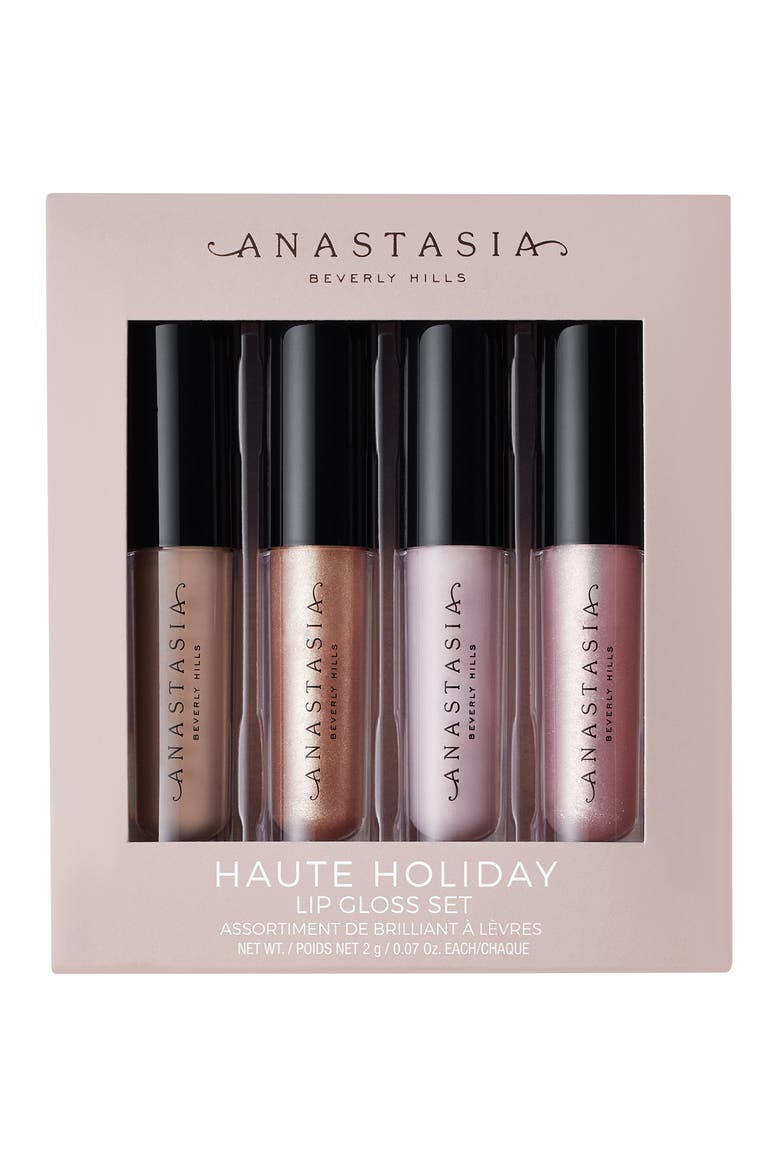 Haute Holiday Mini Lip Gloss Set, Alternate, color, NO COLOR