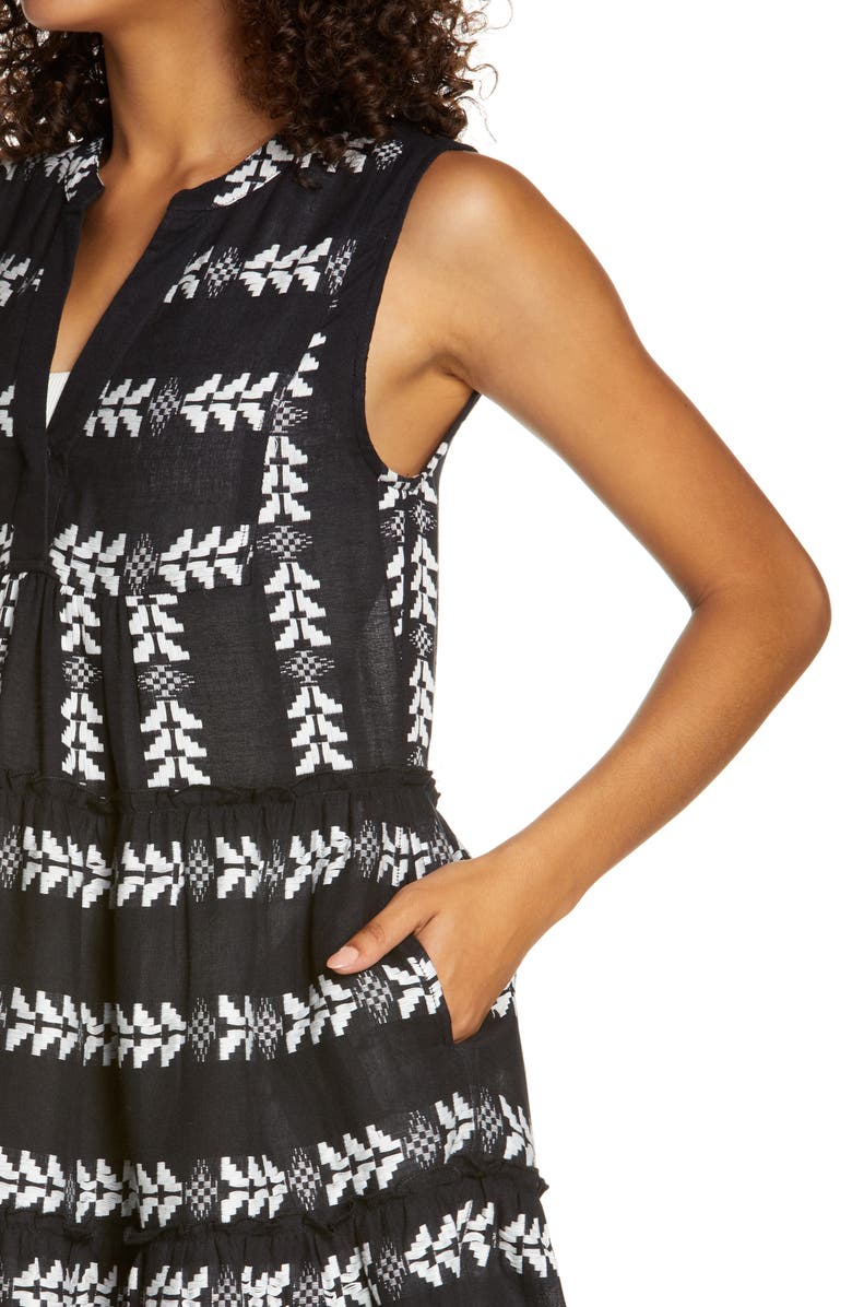 Elan Babydoll Cover-Up Minidress, Alternate, color,