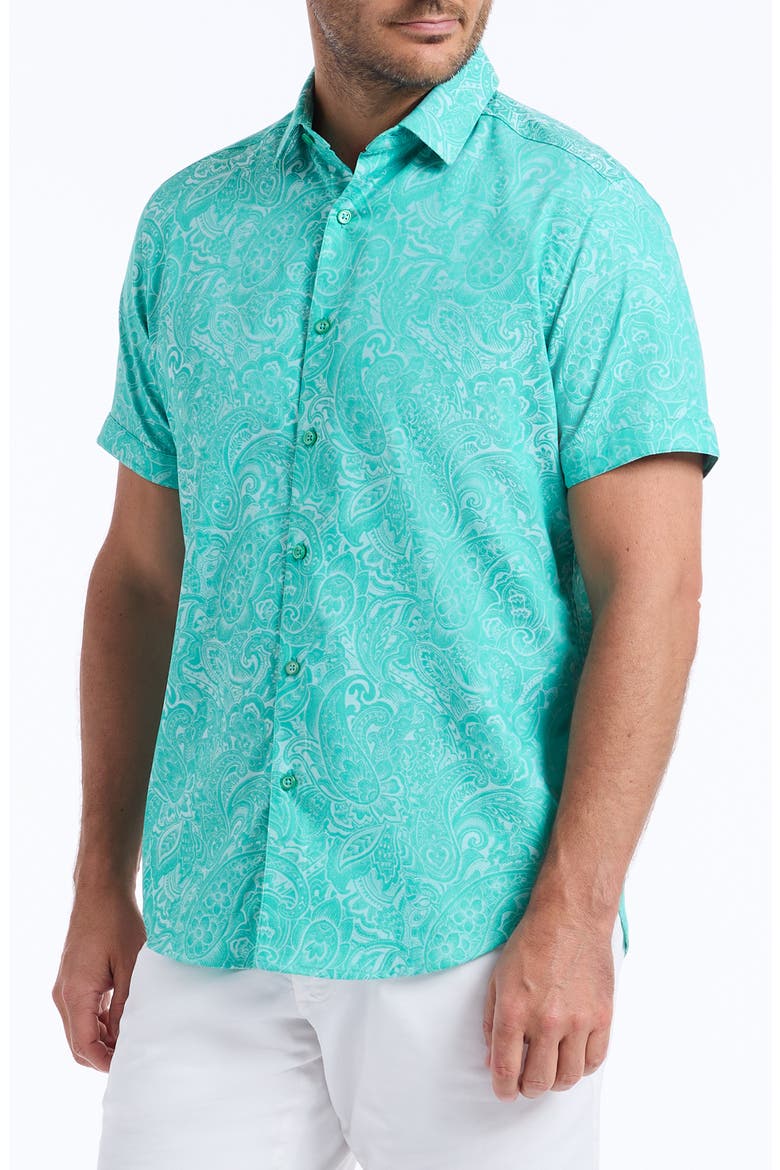 Hudson Short Sleeve Button-Up Shirt, Alternate, color, MINT