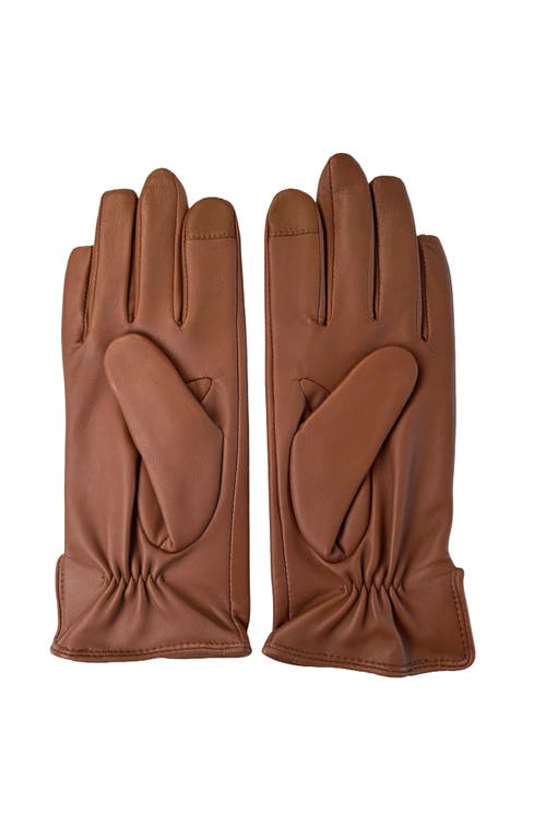 Lauren Ralplh Lauren Leather 2-button Touch Glove In Brown