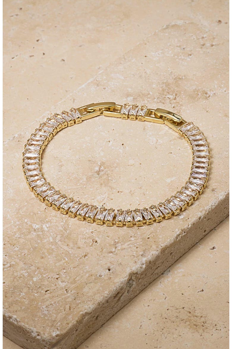 Polly Tennis Bracelet, Alternate, color, Gold
