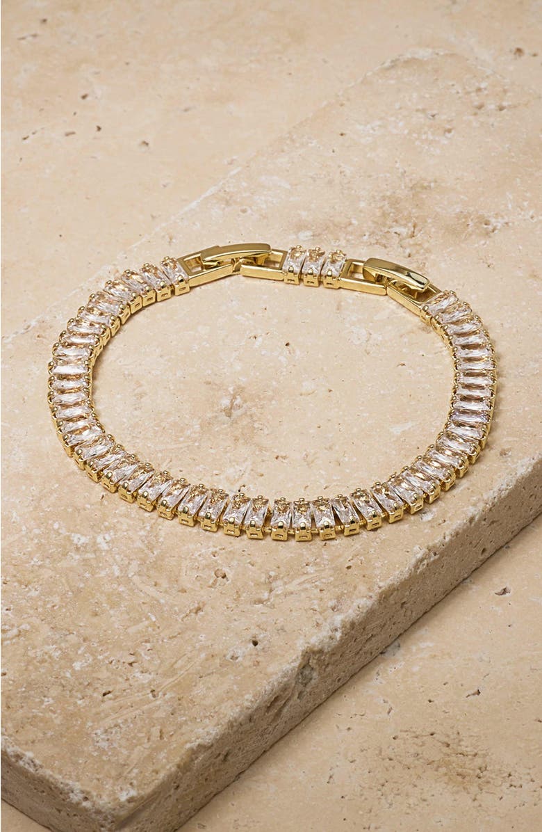 Untamed Petals Polly Tennis Bracelet, Alternate, color, Gold