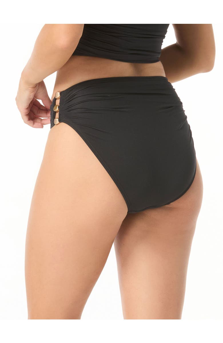 Carmen Marc Valvo Beaded Bikini Bottom, Alternate, color, Black