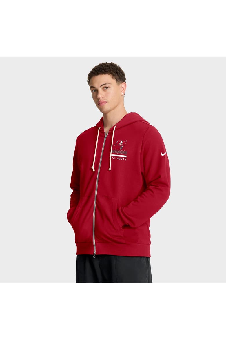 Men's Nike Red Tampa Bay Buccaneers Sideline Standard Issue Utility Player Dri-FIT Full-Zip Hoodie, Main, color, Red