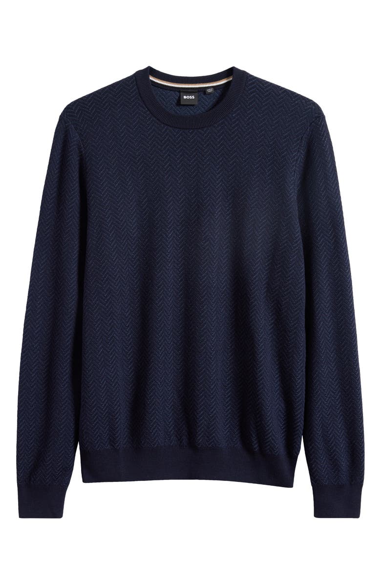 BOSS Habito Wool Blend Sweater, Main, color, Dark Blue