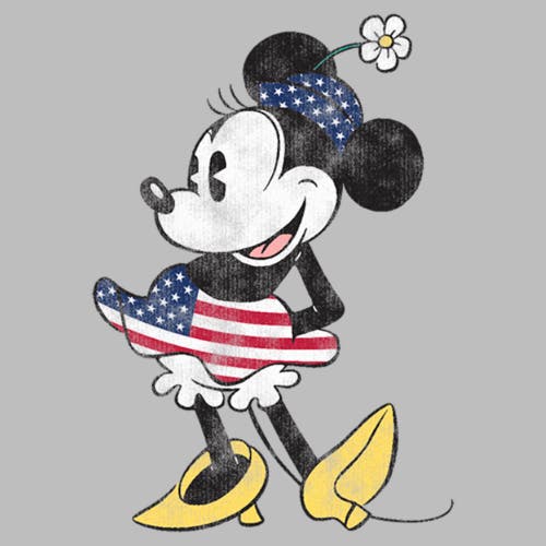 Minnie Mouse Patriotic Fourth Of July Outfit  Graphic T-shirt In Gold
