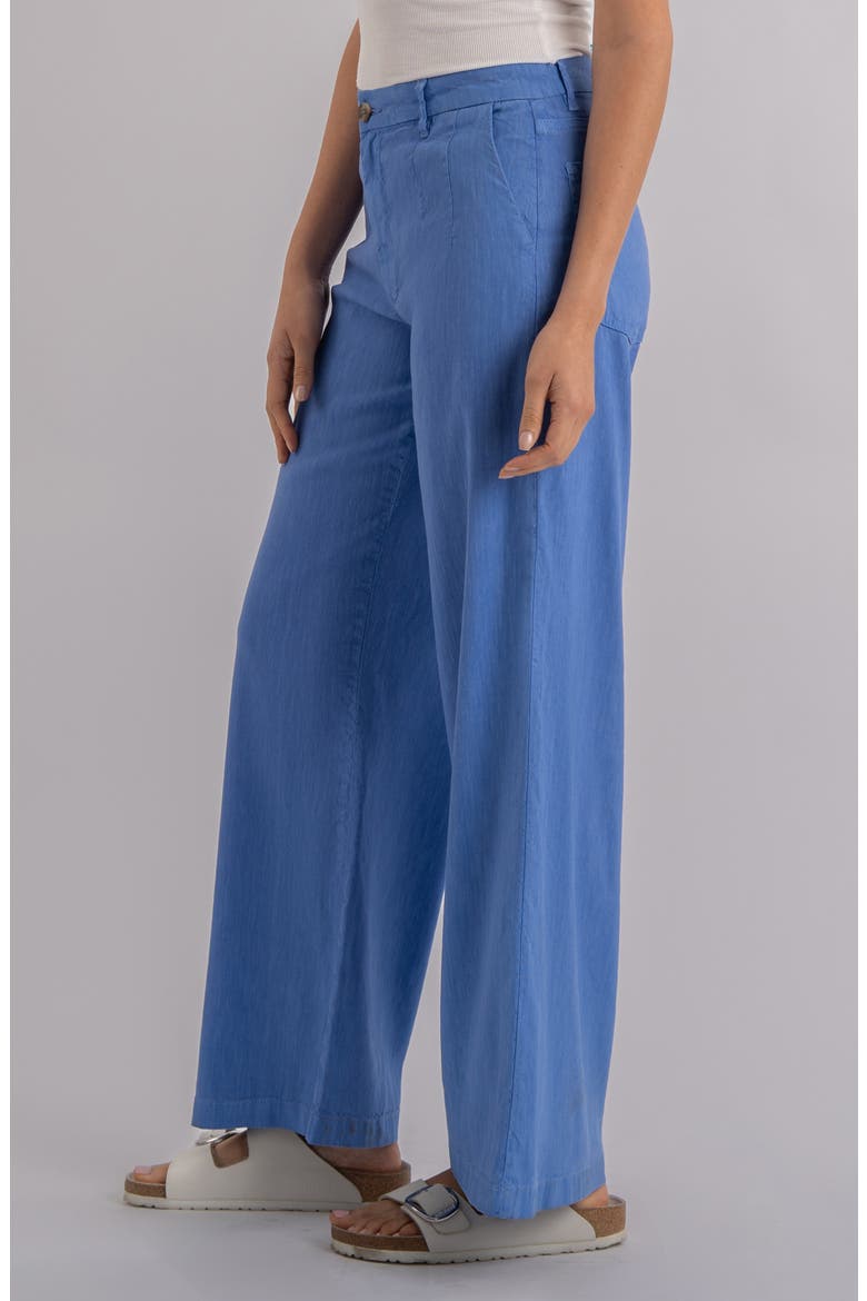 Meg High Waist Linen Blend Wide Leg Pants, Alternate, color, CORNFLOWER