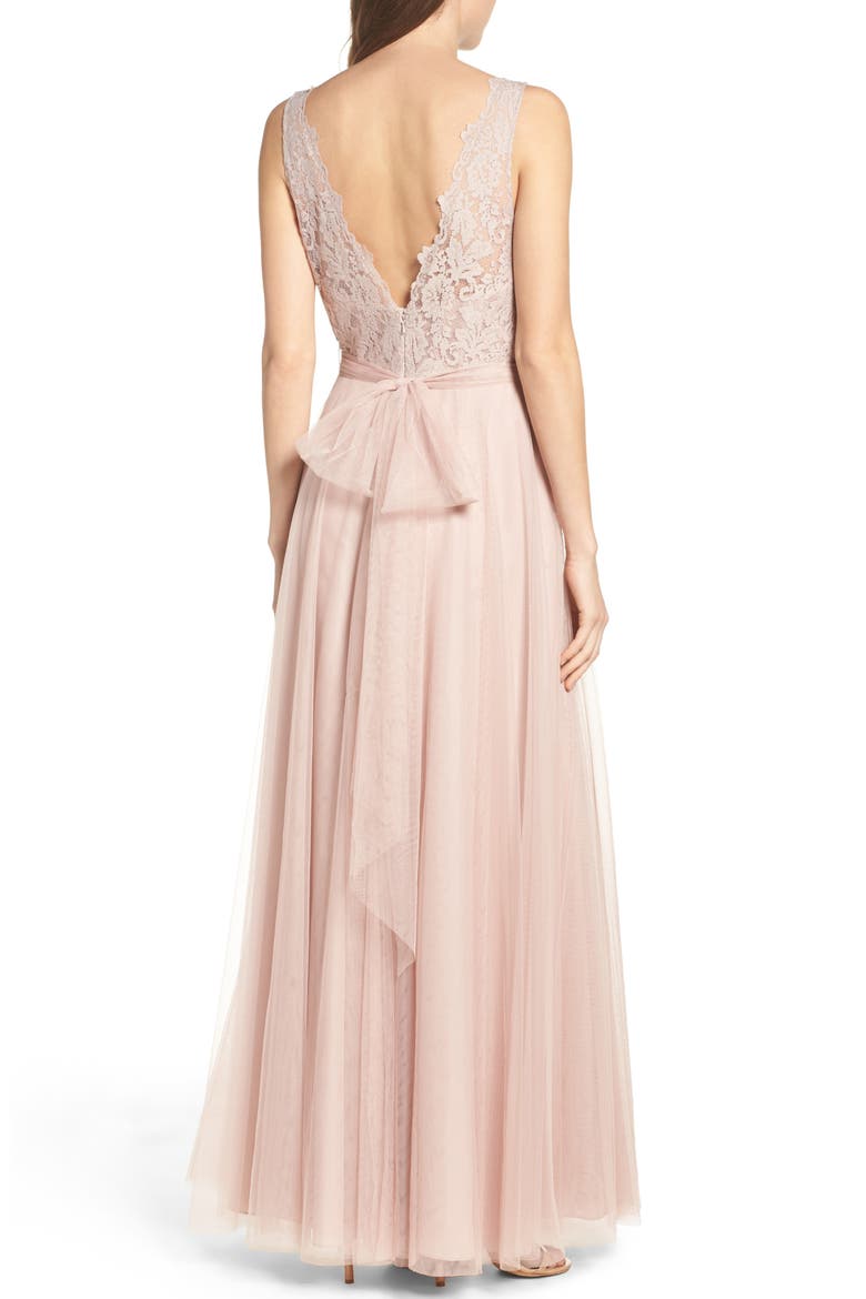 Desiree Tulle Dress, Alternate, color, BLUSH